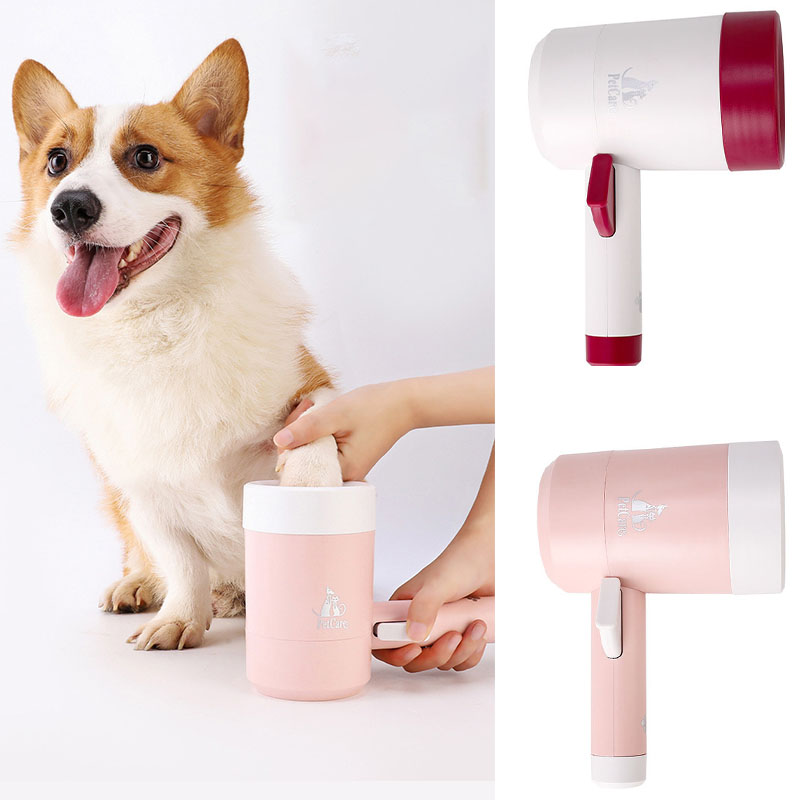 Dog Paw Cleaner Cup with Soft Silicone Brush