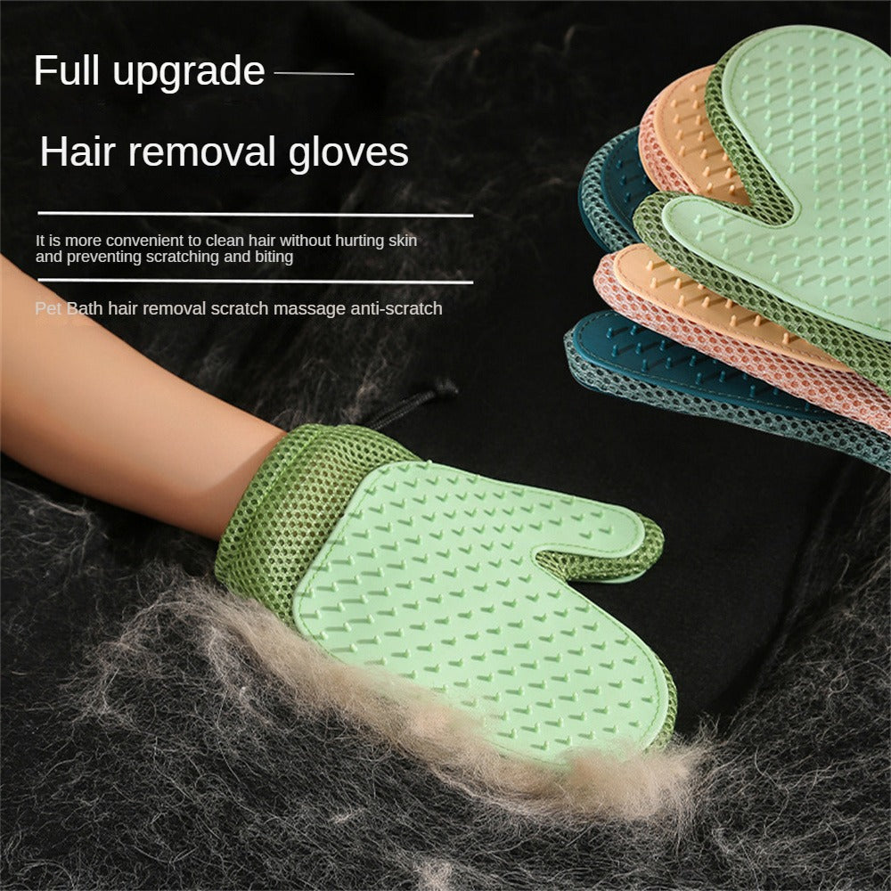 Pet Hair Remover Glove Dog Cat Grooming Brush