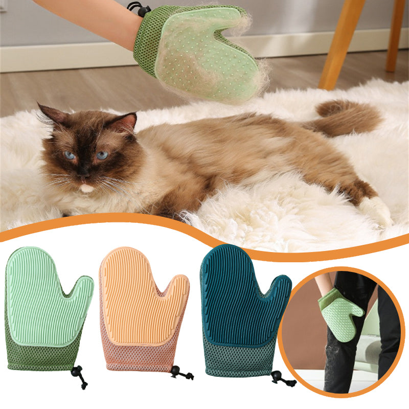 Pet Hair Remover Glove Dog Cat Grooming Brush