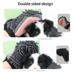 2-in-1 Pet Grooming & Bathing Brush – Massage & Dry Glove